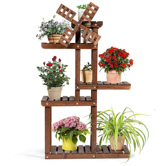 5 Tier Wooden Plant Stand for Indoors or Out